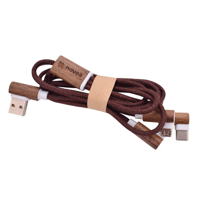 Câble USB 3 en 1 écoresponsable - charge rapide